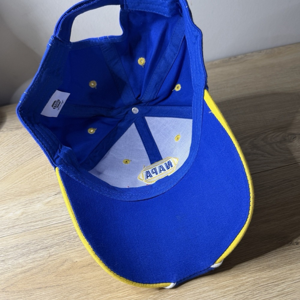 NAPA Racing Michael Waltrip NASCAR Hat Blue‎ Yellow Baseball Cap OSFM - Picture 6 of 8